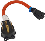 Fc-14352T Male 30A Dryer Plug 14-30P To 5-15R Or 5-20R Adapter 4 Prong To 3 Prong 20A Output 125V