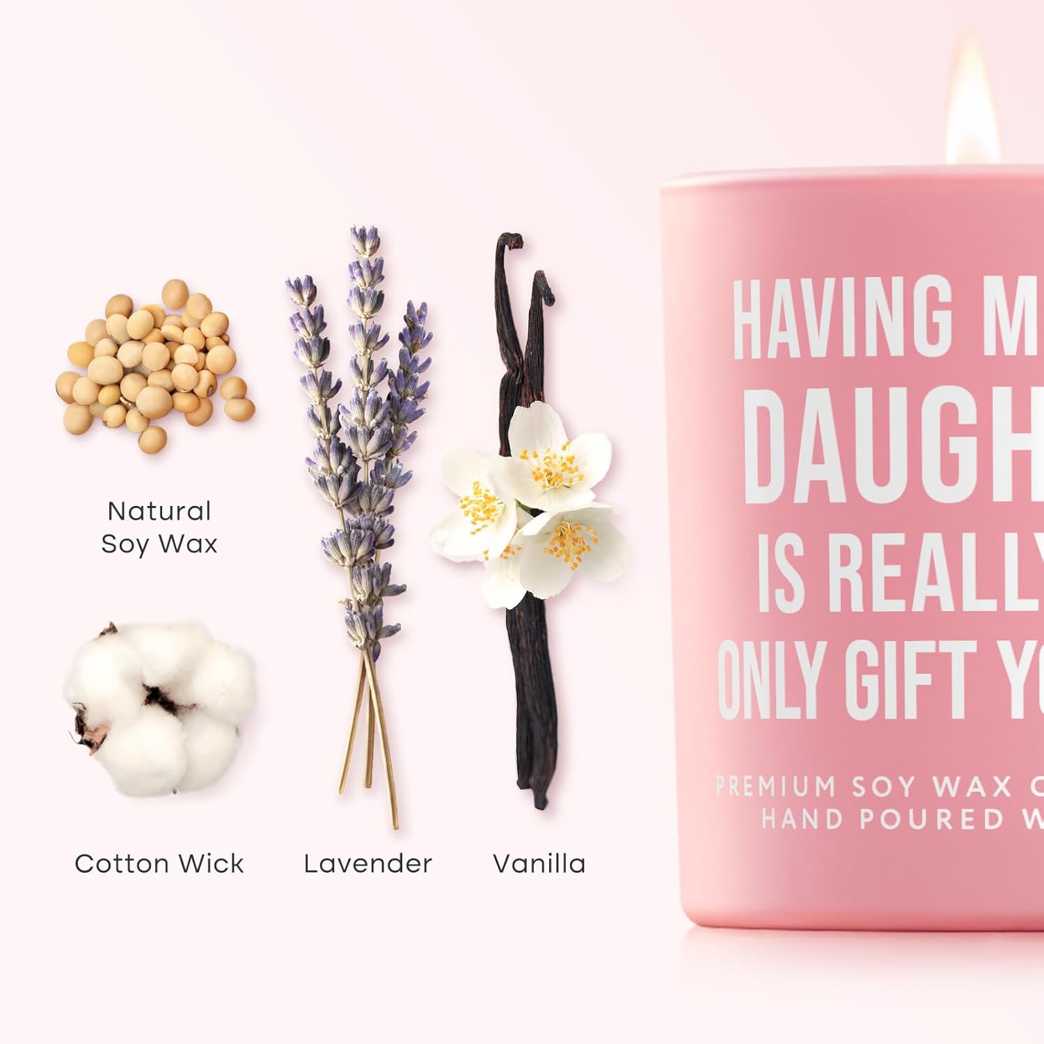Funny Gifts For Mom Birthday Valentines Day From Daughter, Handmade Moms Candle Soy Wax, Mom Birthday Gifts From Daughter, Moms Gift For Mother’S Day, Christmas, Thanksgiving, 10Oz