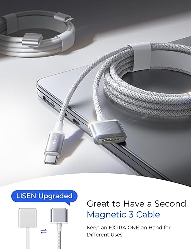 USB C to Magnetic 3 Charger Cable 6.6FT 140W Fast Charging Cord for MacBook Pro Air M5 M4 M3 M2