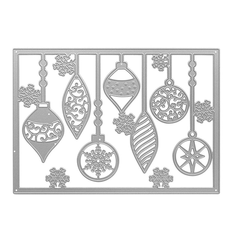 Christmas Lantern Frame Snowflake Cutting Dies Stencil Metal Template