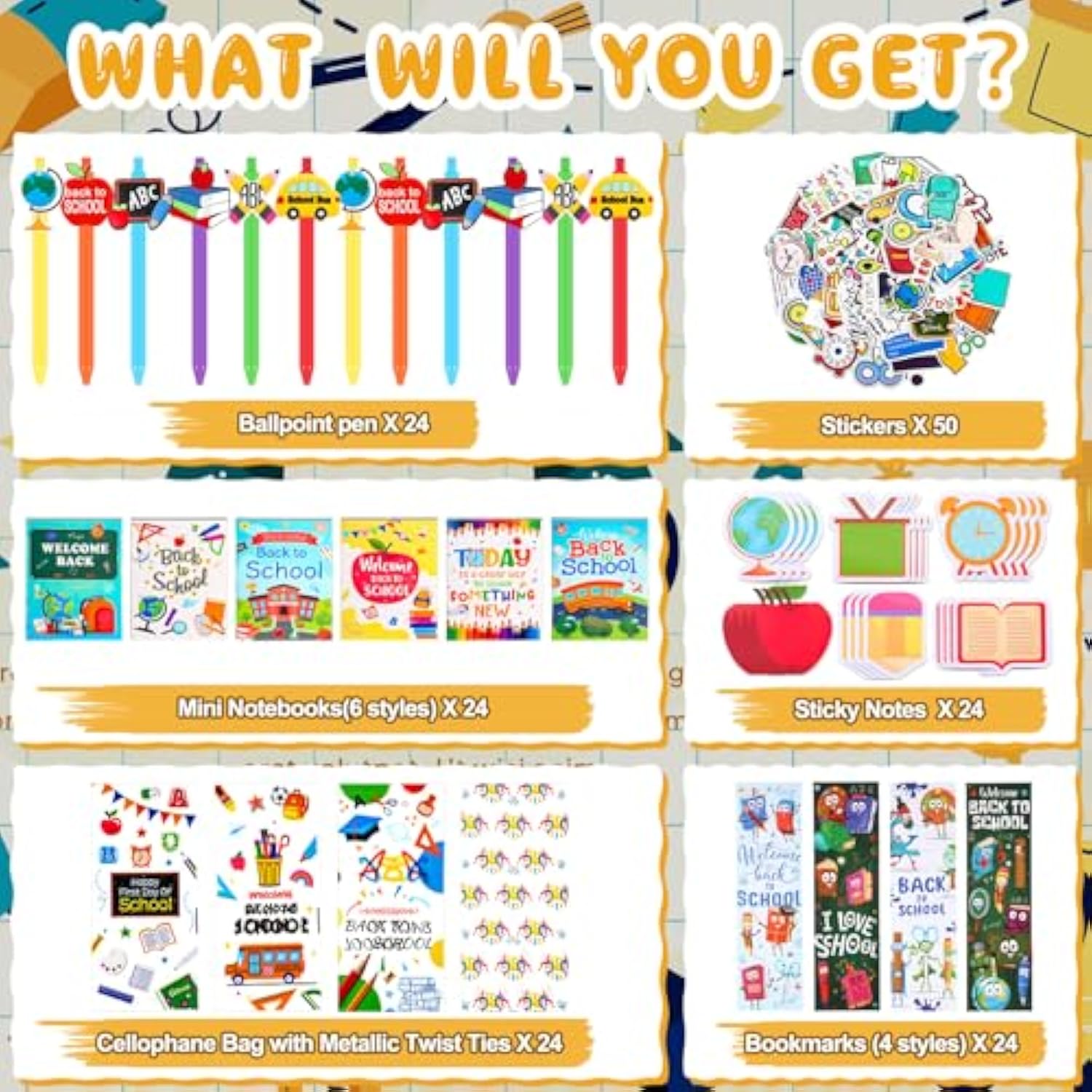194 Pcs Back To School Stationery Set For Students First Day Of School Essentials Includes Gift Bags Notebook Sticker Ballpoint Pen Bookmark For Classroom Gifts Rewards Prize Favors Supplies