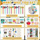 194 Pcs Back To School Stationery Set For Students First Day Of School Essentials Includes Gift Bags Notebook Sticker Ballpoint Pen Bookmark For Classroom Gifts Rewards Prize Favors Supplies