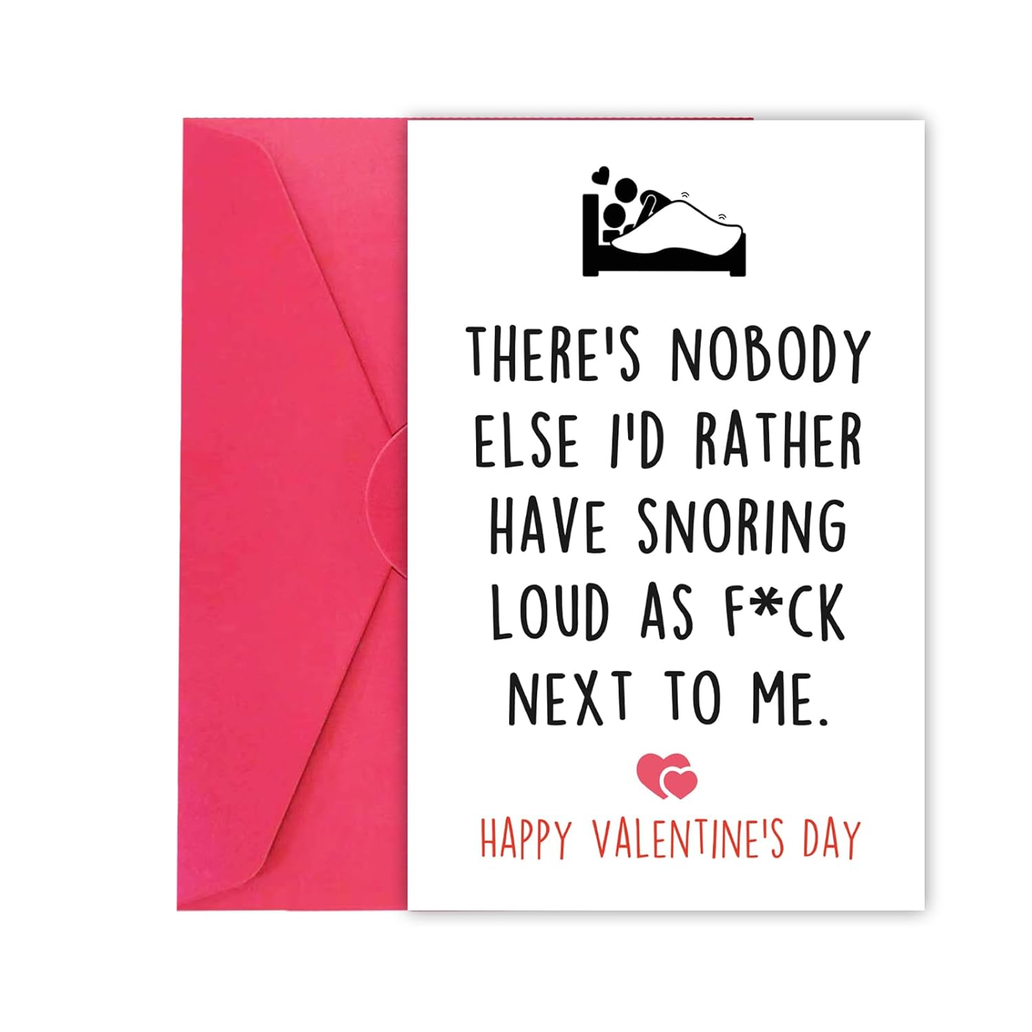 Naughty Valentines Day Gift For Husband, Funny Valentines Day Cards For Boyfriend, Romantic Vday Gifts For Fiance Hubby, Humorous Snoring Anniversary Card