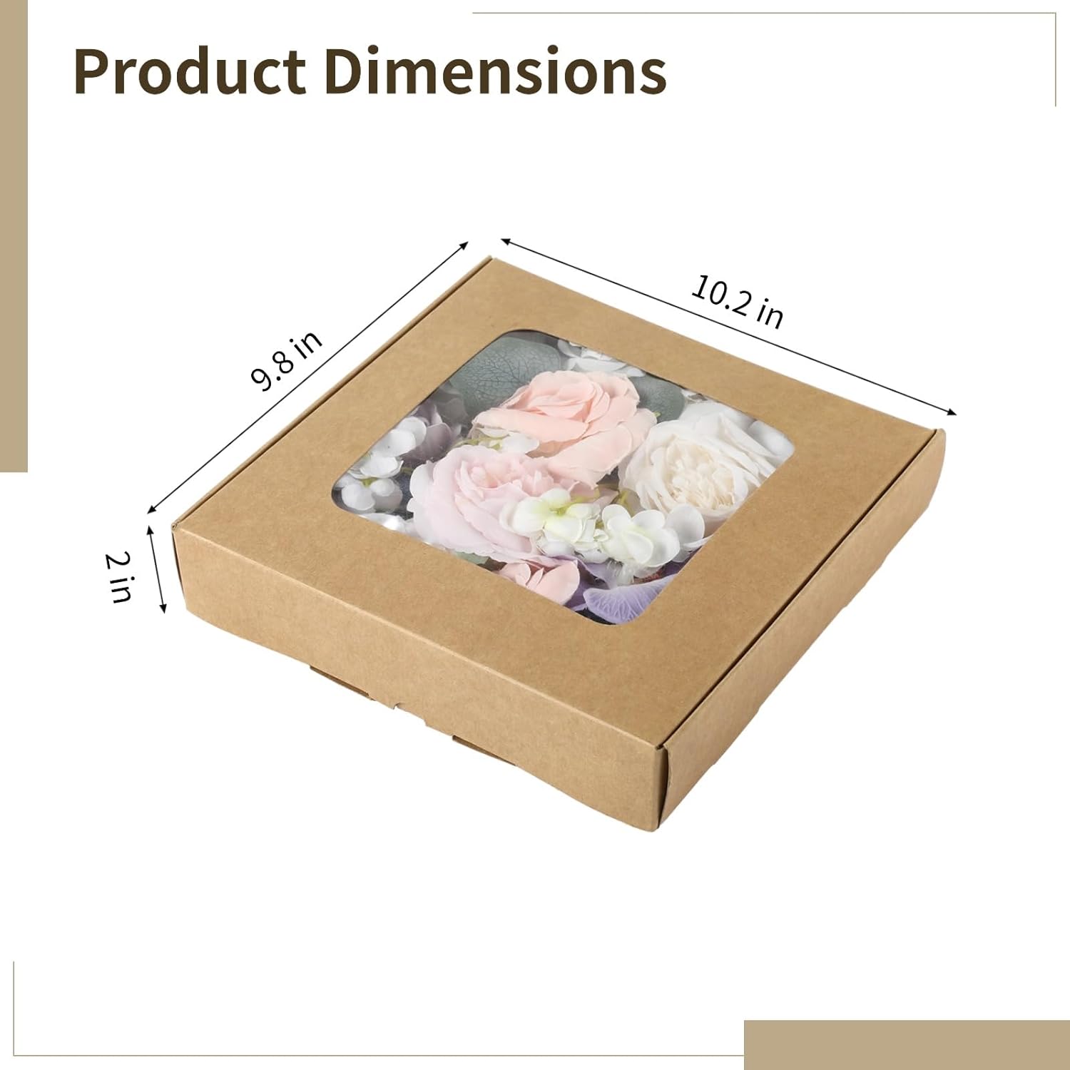 Purple Pink Artificial Flowers Combo Box, Silk Floral Wedding Bouquets Rose With Stem For Diy Wedding Arrangement Bridal Baby Shower Flower Vase Centerpiece Cake Decor