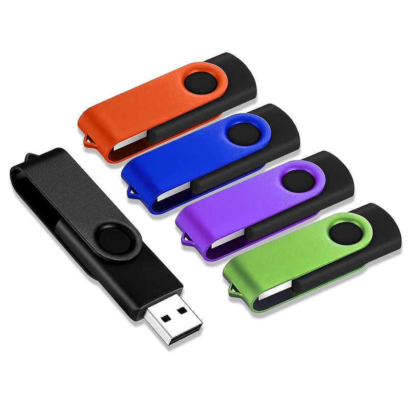 64Gb Usb Flash Drive 5 Pack, Usb Drives 64Gb Memory Stick Swivel Gig Stick Fla