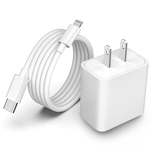20W USB C Fast Charger with Lightning Cable for iPhone 14 13 12 11 XS XR X 8 SE iPad
