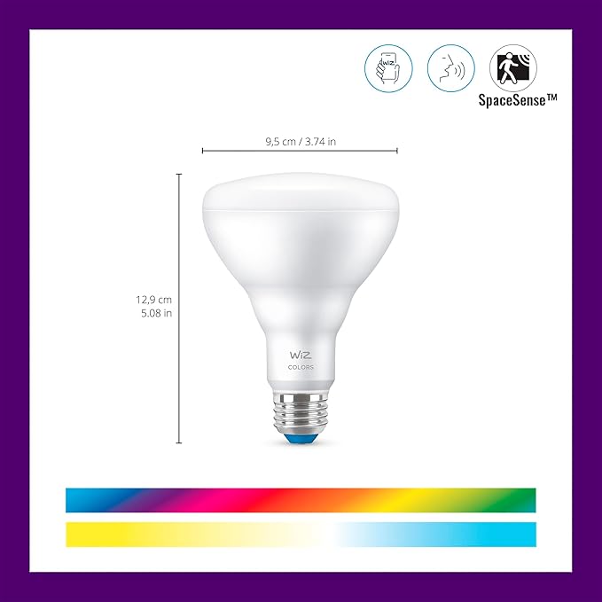 BR30 Smart LED Bulbs 6 Pack Matter Compatible Color Changing WiFi Recessed Flood Light E26
