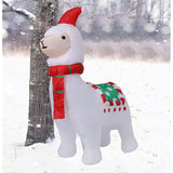6 Feet Inflatable Christmas Alpaca Holiday Lighted Blow Up Yard Decoration Alpaca Christmas Inflatable Llama Outdoor Déc