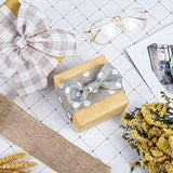 Wired Edge Ribbon 4 Rolls White Polka Dots Plaid Stripe Ribbon Rustic