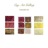 Handmade Artist Watercolour Paints-Metallic Glitter - Retro Portable Metal Case-Pearlescent Sparkle Professional Soild Water Colour (Fairytale)