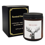 Moose Christmas Candles Scented, Merry Christmas Small Candles Gifts For Women