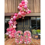 Pink Balloons Set,60Pcs 12 Inch Metallic Pearl Pink, Hot & Pastel Pink Latex Balloons Kit For Birthday,Wedding,Baby Shower,Princess Theme Party Decorations