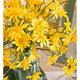 10Pcs Artificial Daisy Flowers Flower Arrangements For Home Hotel Office Wedding Party Garden Craft Art Decor Each Approx 21" High No Vase Yellow