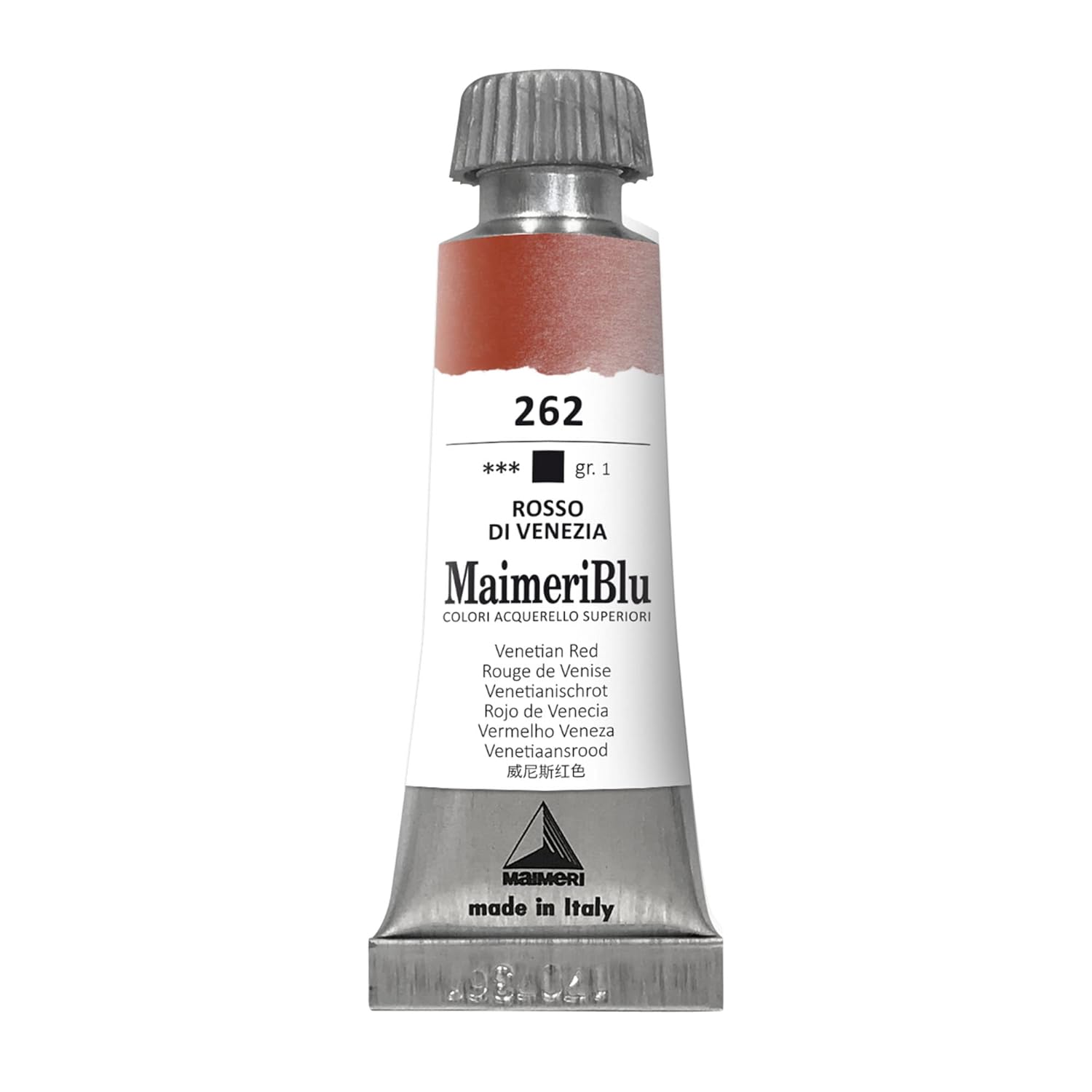 MaimeriBlu 12ml Single-Pigment Watercolor Paint - Venetian Red PR101 Professional Watercolor Paint - Lightfast and Transparent Watercolor Paint Tube for Artists