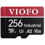 256GB Industrial microSD Card, U3 A2 V30, 4K, High Speed, Adapter Included