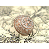 12 Pieces Truncated Cone Shaped Flower Carving Metal Shank Buttons. 15