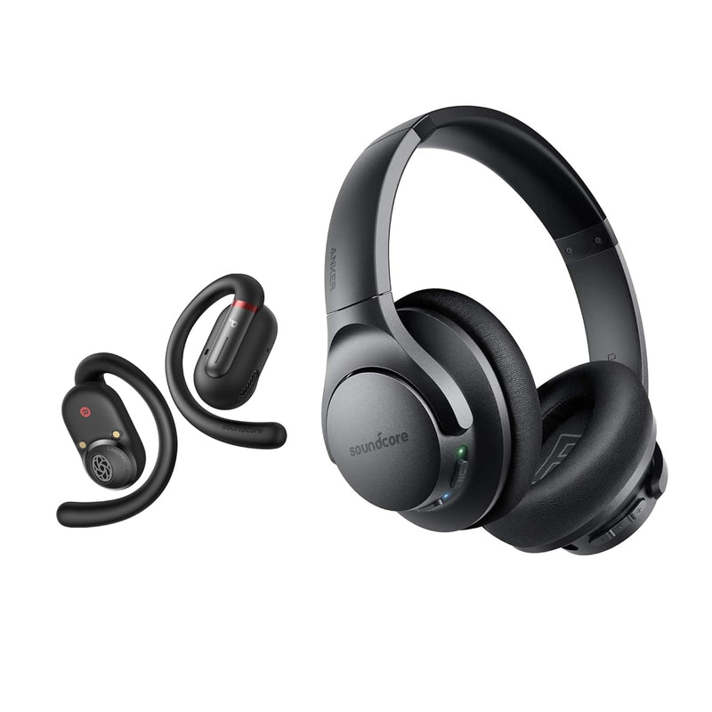 By Anker V30I Open-Ear Headphones With Life Q20 Noise Cancelling Headphones, U