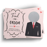 Bridal Shower Games – Find The Groom Scratch Off Raffle, Fun Wedding Shower Game, 30 Cards And Stickers