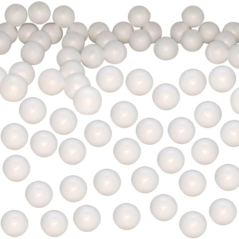 200 Pack 0.6 Inch Blank Foam Balls For Art Decoration Polystyrene Small Craft