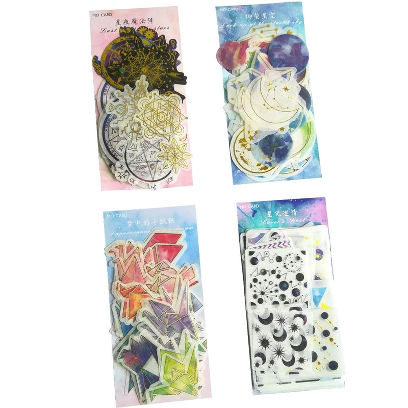 Fantacy Star Series Sticker Set (4 Pack, 240 Pieces) Washi Stickers Universe P