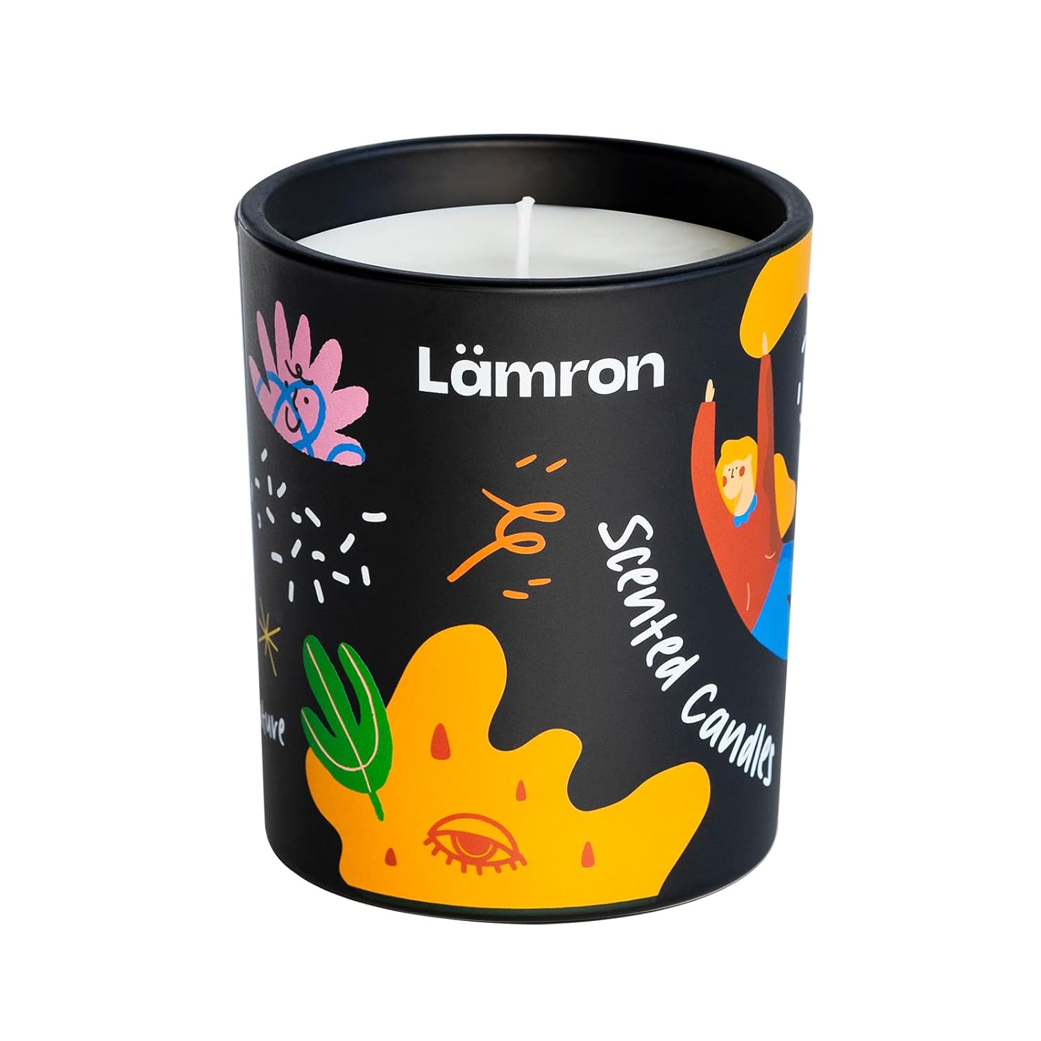 Lamron Moroccan Mint Tea Scented Candle - Cute Aesthetic Home Decor, 7.1Oz Coconut Soy Wax, Strong Refreshing Aromatherapy For Stress Relief, 45H Burn Time Gift