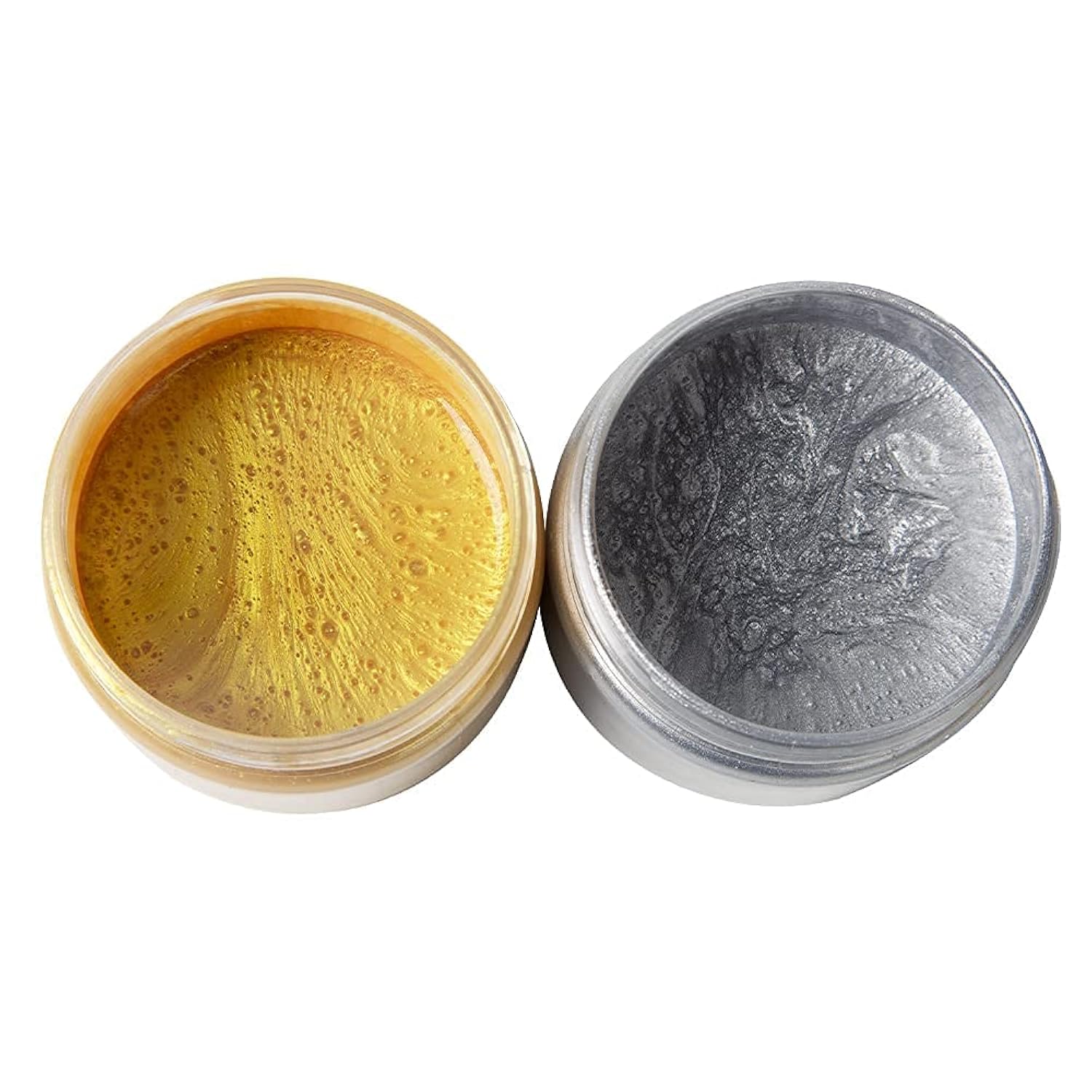 Acrylic Paint Metallic Gold And Silver,200Ml Gold Leaf Paint For Art, Painting, Handcrafts,Ideal For Canvas Wood Clay Fabric Ceramic Craft Supplies,Non Toxic,Non Fading