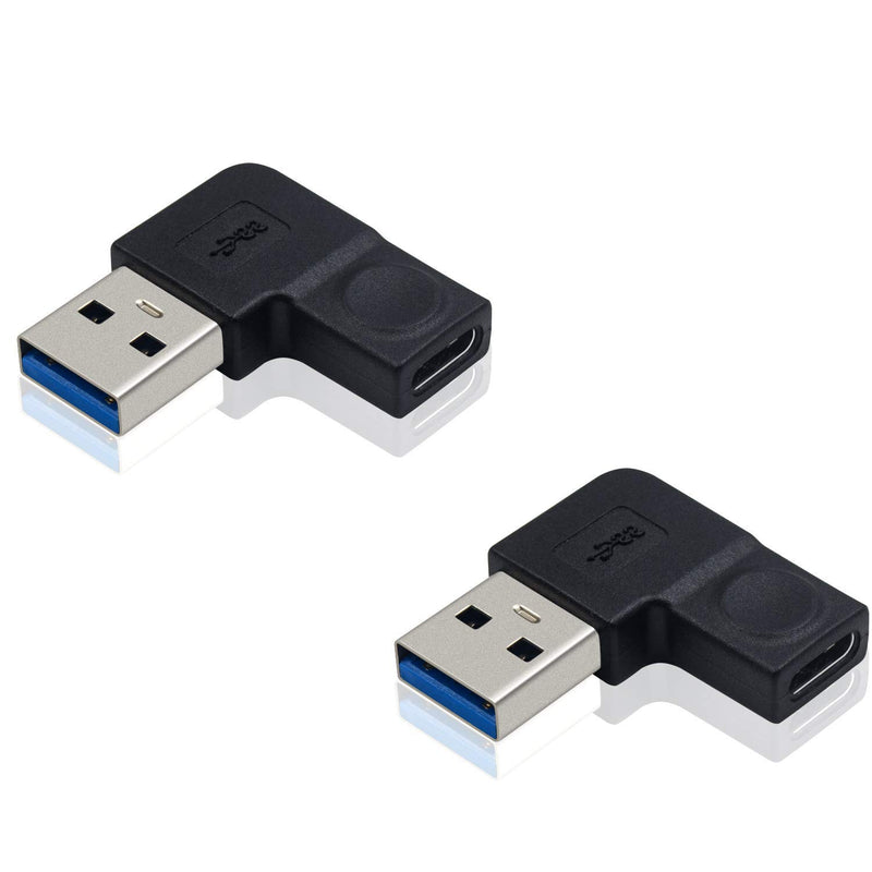 Usb C To Usb Adapter, Usb C Female To Usb Male Adapter, Left Angled 90 Degree