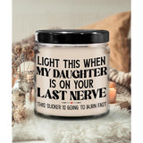 Son In Law Candle From Mother In Law Light This When My Daughter Is On Your Last Nerve Funny Birthday Christmas 9 Oz. Vanilla Scented Soy Wax For Men