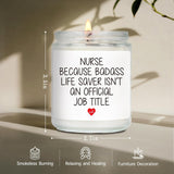 Lavender Scented Candle Gifts For Women Nurse Practitioner, Nurse Because Bad Ss Life, Funny Thanksgiving Christmas Birthday Nurse Week Appreciation Candles Gift For Nursing Graduation-71