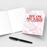 Naughty Mother'S Day Card For Wife, Funny Dirty Mothers Day Card From Husband, Raunchy Sexy Happy Mother'S Day Card Gift For Her, Sit On My Face Card