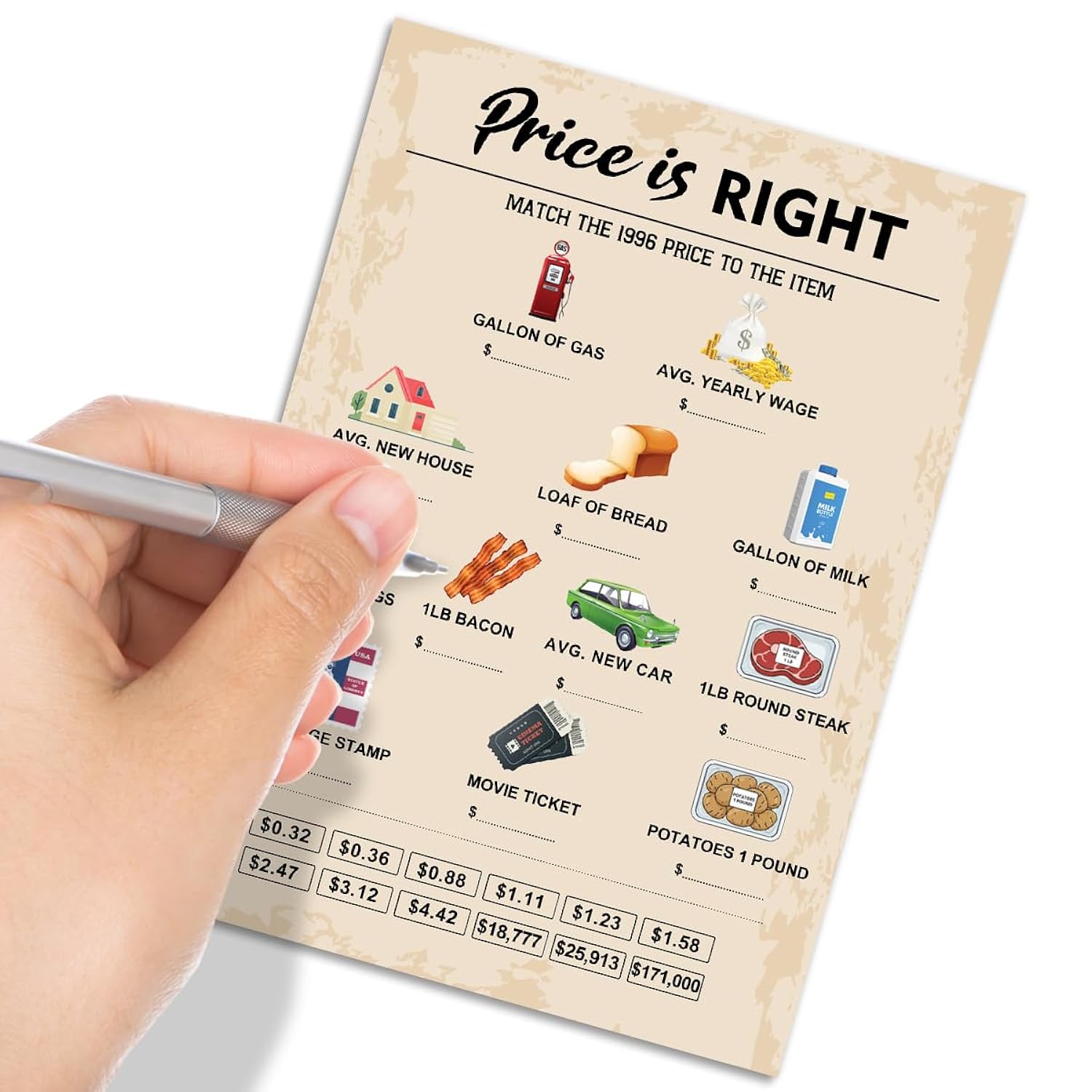 30 Th Birthday Party Games, Set Of 2 Activities For 15 Guests, Born In 1996 Games Bundle, Birthday Party Supplies For Adults, Pack Of 30 Cards
