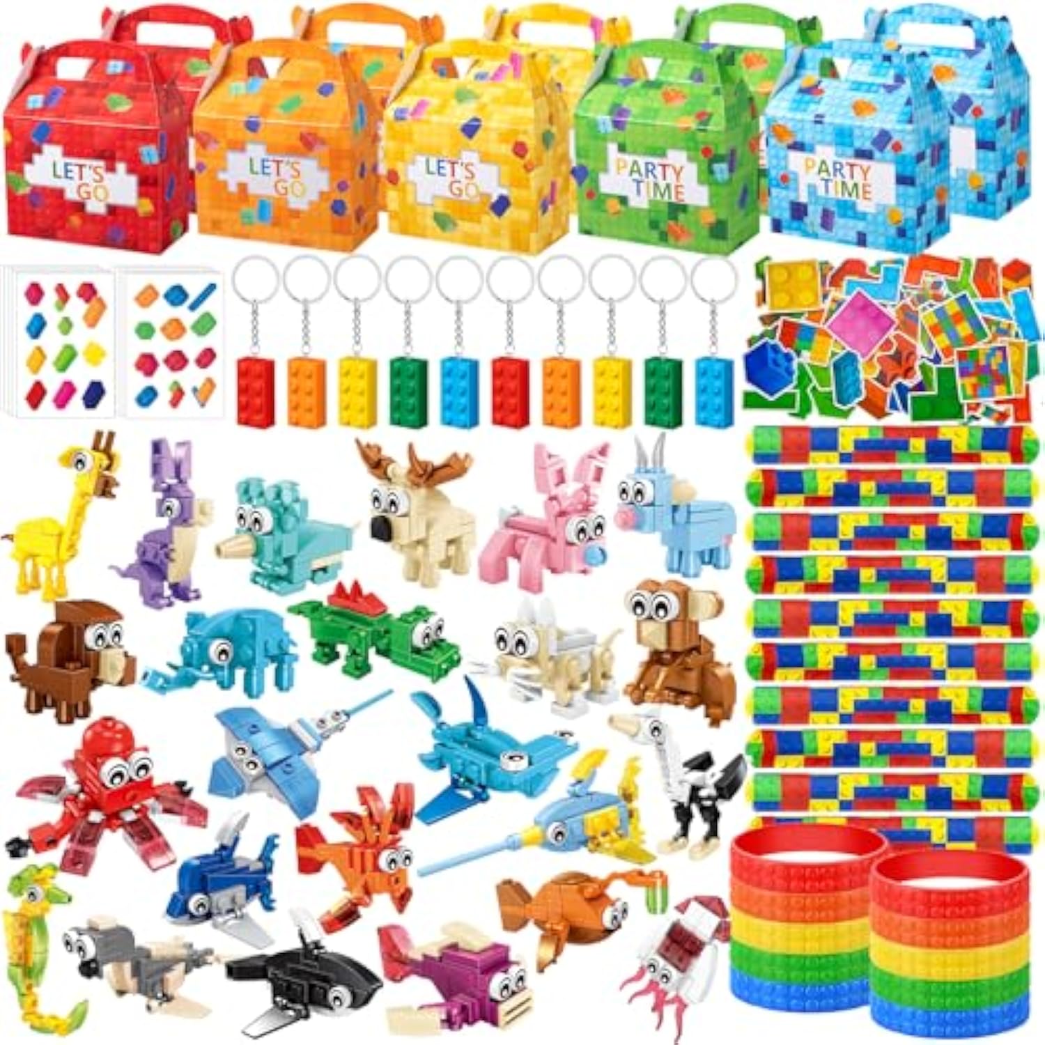 Building Blocks Party Favors With Animal Building Blocks For Kids Birthday Party Supplies