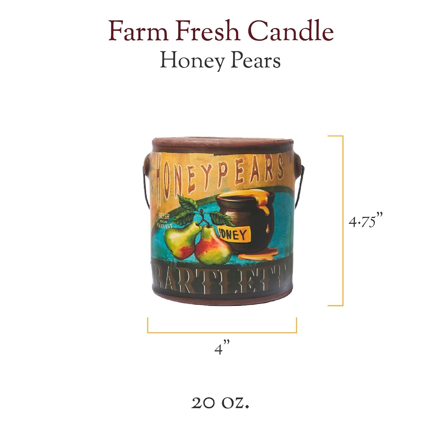 A CHEERFUL GIVER 95hr 20oz Scented Candle - Honey Pear Cider - Multi-Wick Glass Candle - Gifts For Men and Women