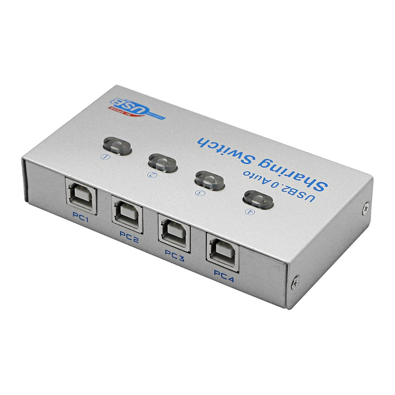 Printer Splitter,Usb Printer Sharing Switch4 Ports,4 Pcs Share 1 Usb Device,Hi