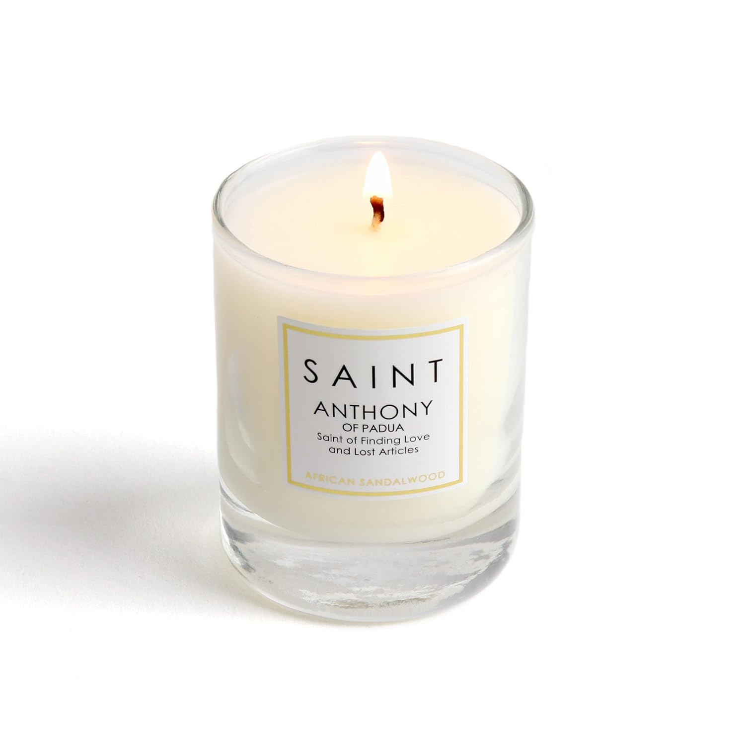 Anthony Of Padua Scented Votive Candle With Prayer And Prayer Coin, Of Finding Love And Lost Articles, Soy Coconut Aromatherapy Candle With 15 Hour Burn Time
