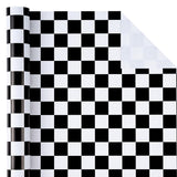 Checkered Flag Wrapping Paper Roll - 17 Inch X 16.5 Feet - Race Car Wrapping Paper For Kids Birthday, Girls Boys Birthday, Baby Shower