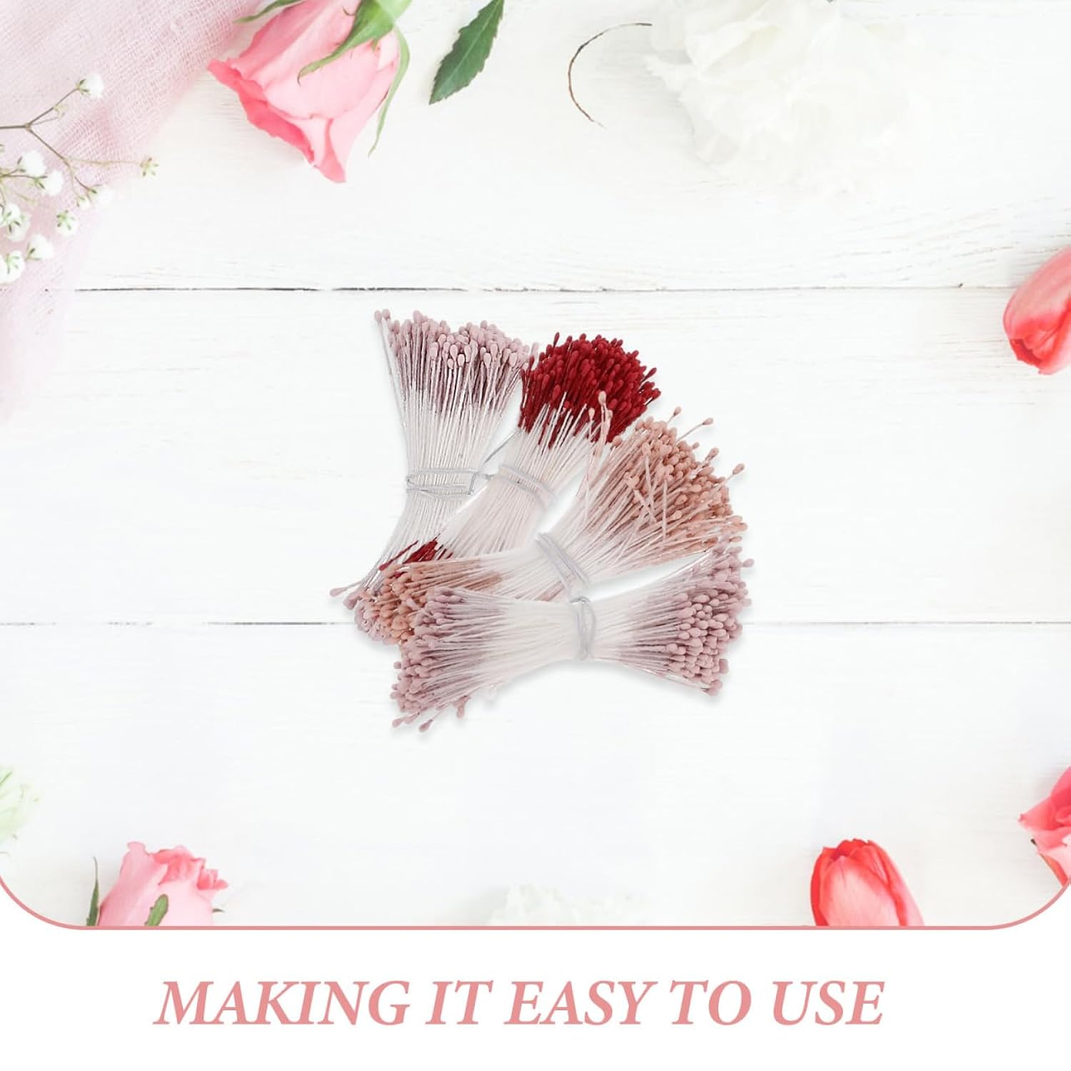Bundles Of Realistic Flower Pistils For Diy Crafting Double Heads Design For Handmade Flowers Floral Arrangements For Custom Bouquets And Centerpieces
