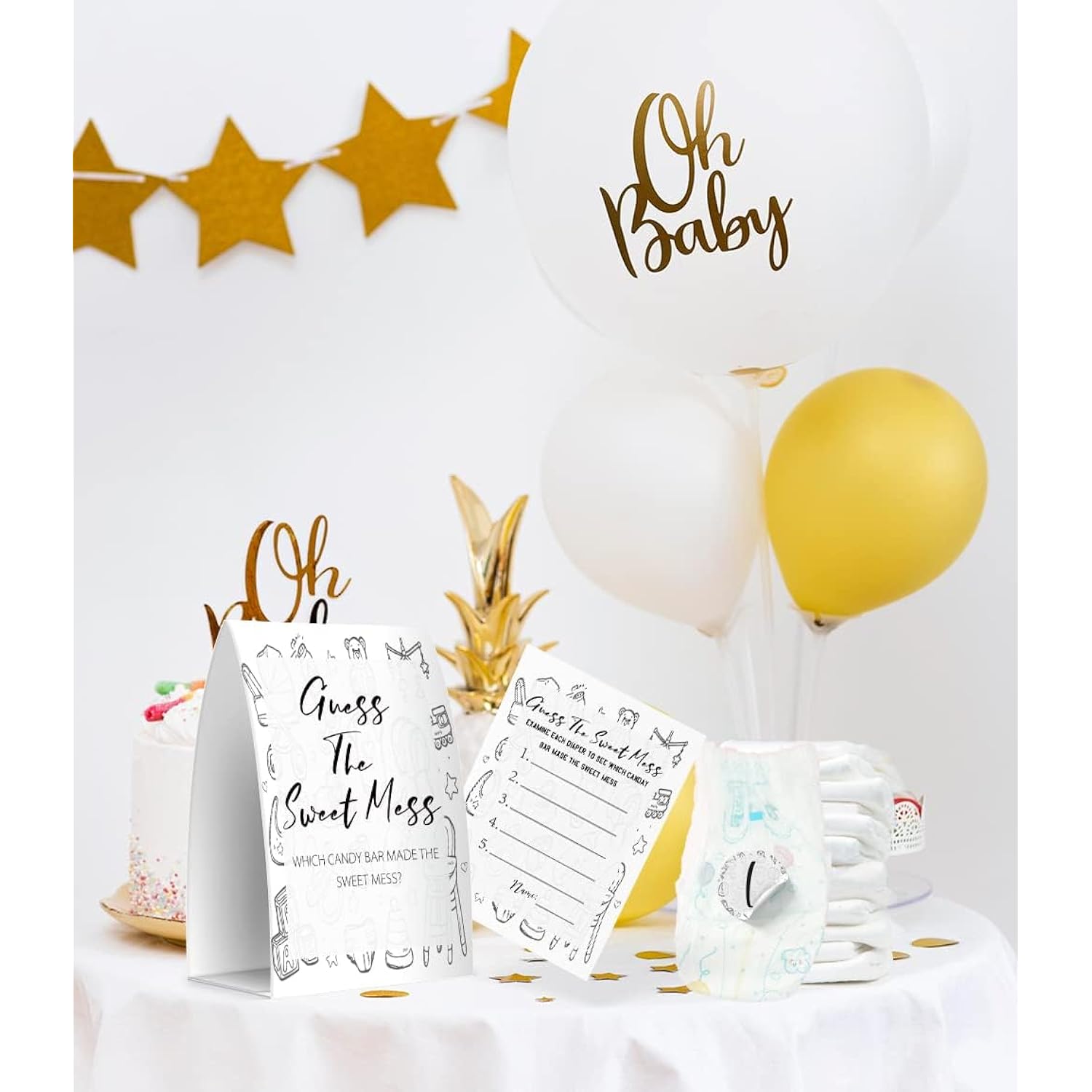 The Sweet Mess - Dirty Diaper Game,Baby Shower Games The Sweet Name That Poo/Gs013A