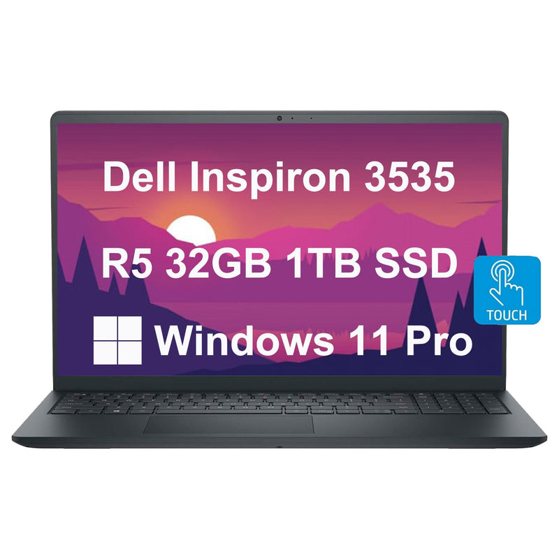 Dell Inspiron 15 15.6" Business Laptop (FHD Touchscreen, AMD Ryzen 5 7530U, 32