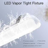 6 Pack 4FT LED Vapor Tight Lights 60W 50W 40W IP65 Waterproof CCT Selectable Shop Fixtures
