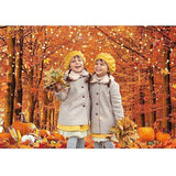 7x5FT Fall Autumn Photo Backdrop Maple Leaves Pumpkins Thanksgiving Party Decoration Fabric