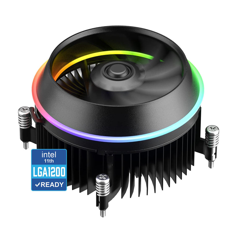 Vetroo Shadow Low-Profile CPU Cooler, 90mm Addressable RGB & PWM Fan, Premium