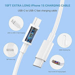 20W iPhone 15 Pro Fast Charger with 10ft USB C Cable for iPhone, iPad, Galaxy