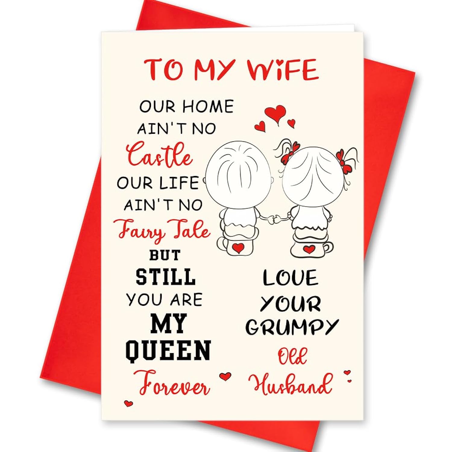 Anniversary Card For Wife, Valentines Day Card For Wife, Romantic Birthday Card For Wife, Funny Valentines Day Card For Her
