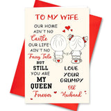 Anniversary Card For Wife, Valentines Day Card For Wife, Romantic Birthday Card For Wife, Funny Valentines Day Card For Her