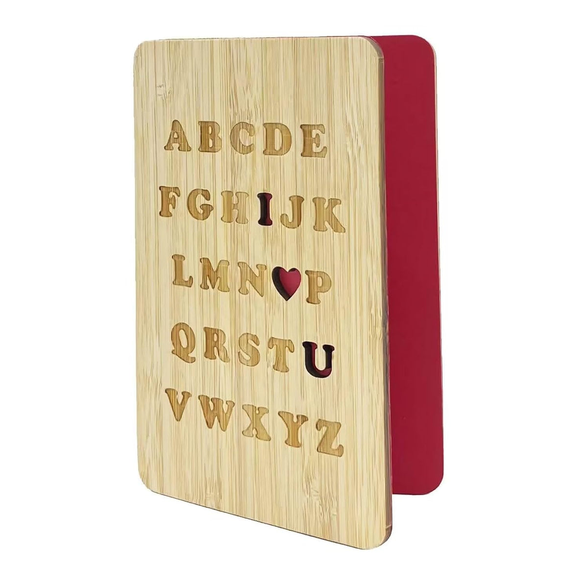 I Love You Letter Wooden Card,Funny Alphabet Love Card For Him Her,Anniversary,Birthday