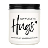 Sympathy Gifts For Loss Of Loved One- No Words Just Hugs Candles, Natural Lavender Scented Candle 9Oz, Get Well Soon, Thinking Of You Gifts, Bereavement Gift For Women Men, Miscarriage Gift For Mother