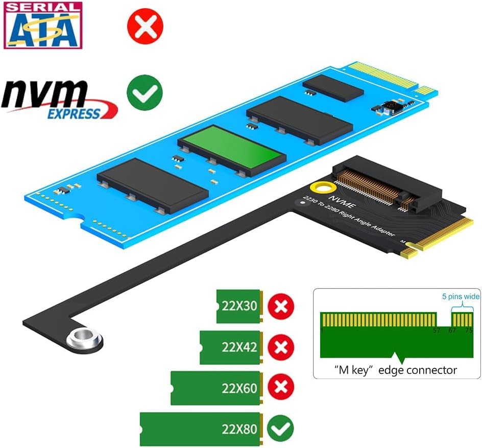 The Pci-E 4.0 Ssd Expansion Hard Drive Adapter Board M-Key Ssd 2230 To 2280 Ssd For Rog Ally (1Pc)