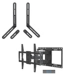 Mounting Dream Full Motion TV Wall Mount and Soundbar Bracket Bundle,TV Wall M