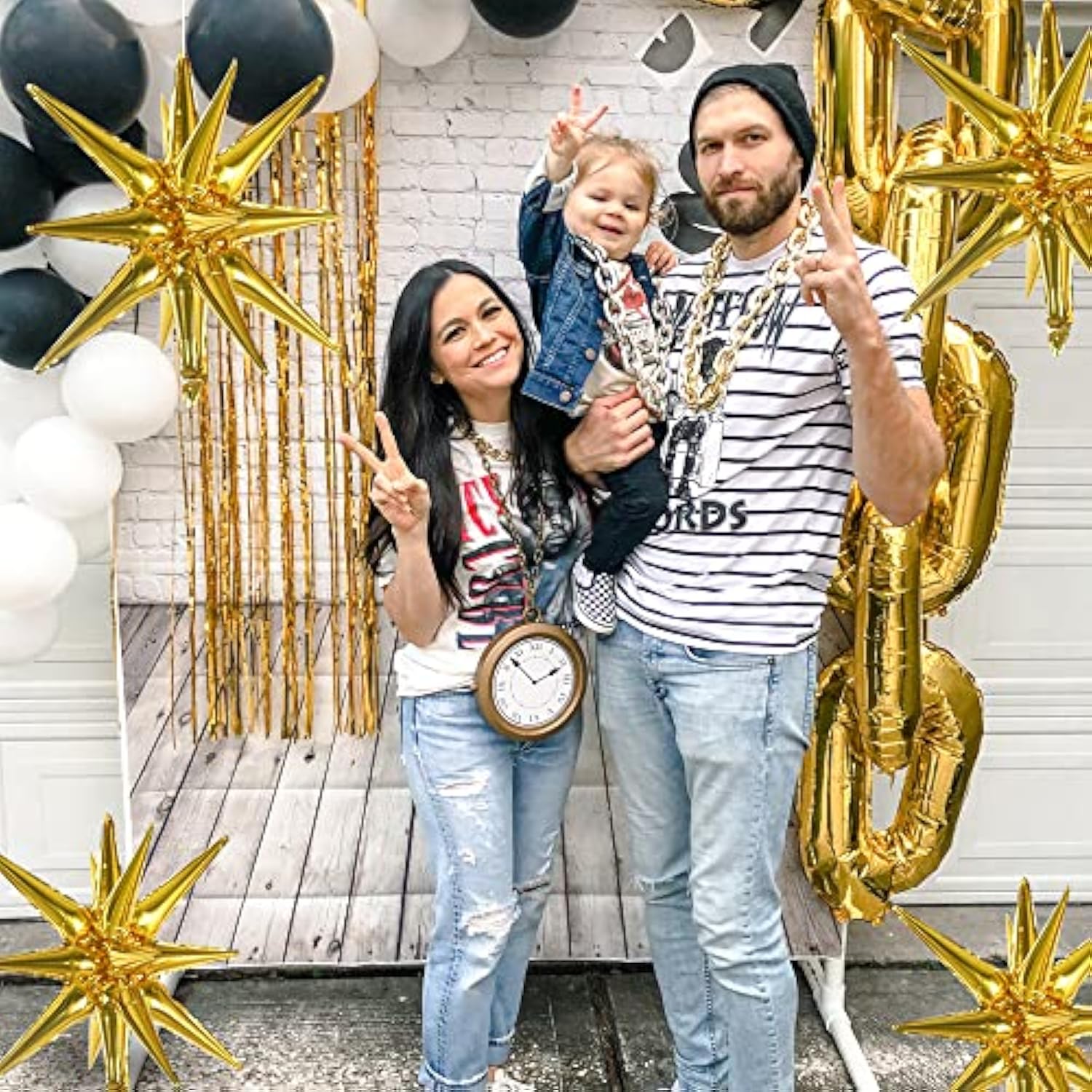 4 Pc 22" 4D Huge Gold Star Balloons Mylar Foil for Party & Photo Booth Backdrop